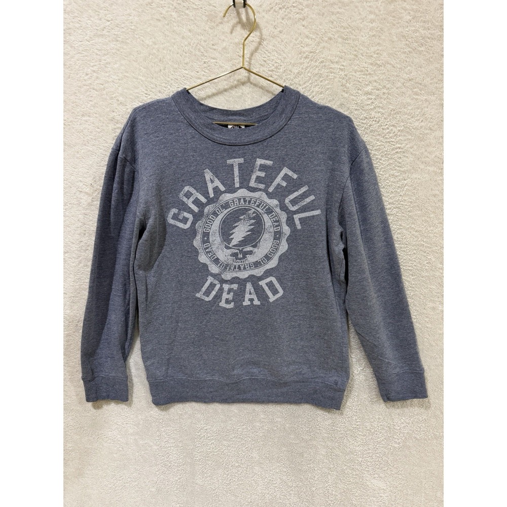 Grateful Dead Sweatshirt Mens Medium Gray Crewneck Graphic Band Rock Pullover